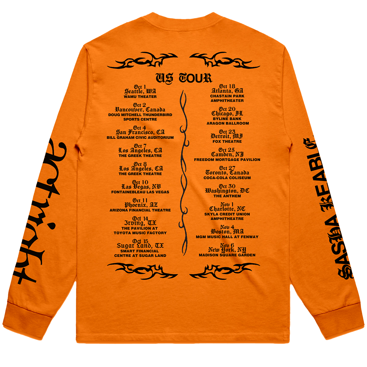 Capsule # 3 Sasha Keable - Long Sleeve Snake Tour Tee