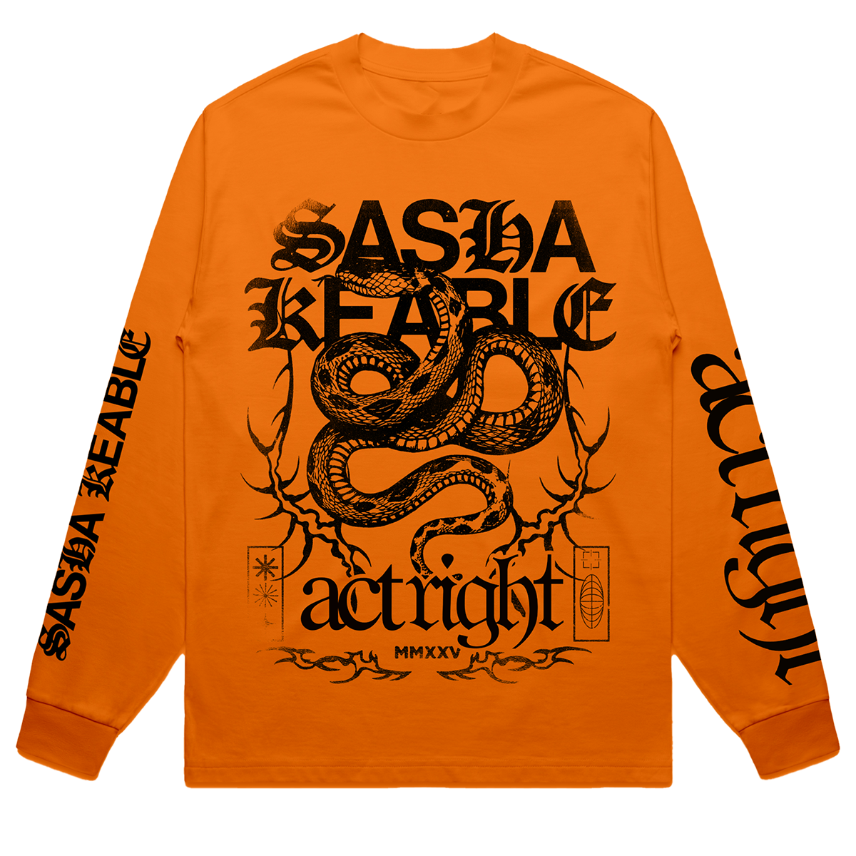 Capsule # 3 Sasha Keable - Long Sleeve Snake Tour Tee