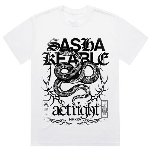 Capsule # 3 Sasha Keable - Snake Tour Tee (White)